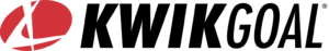 KwikGoal logo: red circular emblem with a white swoosh and bold KWIKGOAL wordmark.