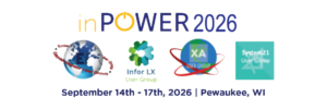 Banner for inPOWER2026 with four user-group logos and the dates September 14–17, 2026 in Pewaukee, WI.